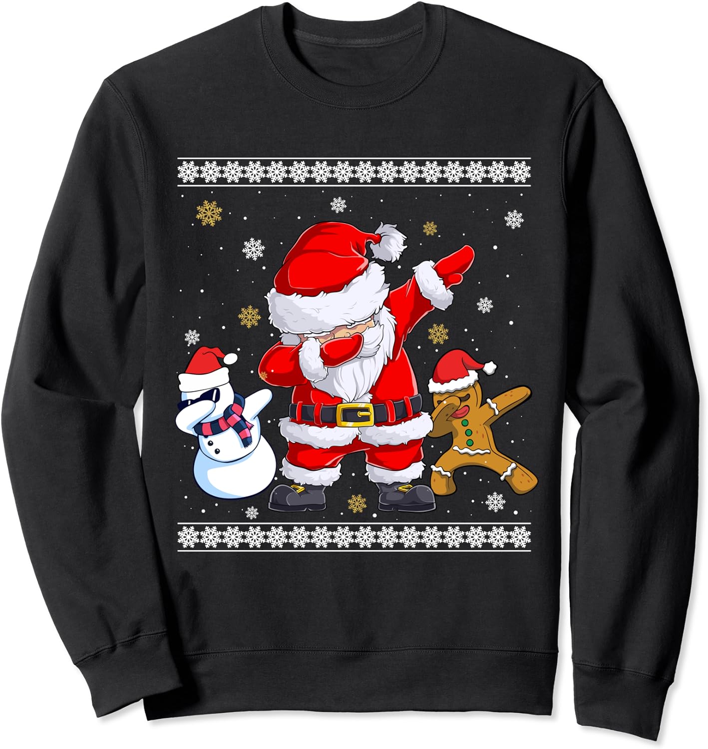 Pull dabbing bonhomme de neige du père noël - christmas dab