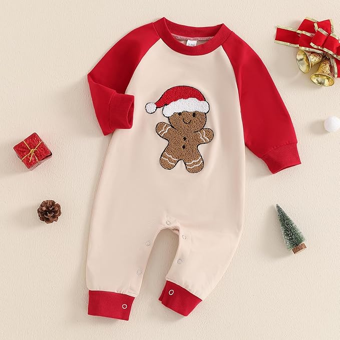 Loalirando Combinaison de Noël Bébé Unisexe à Manches Longues, Grenouillère Pyjama de Noël Infantile (0-18 mois) – Image 7