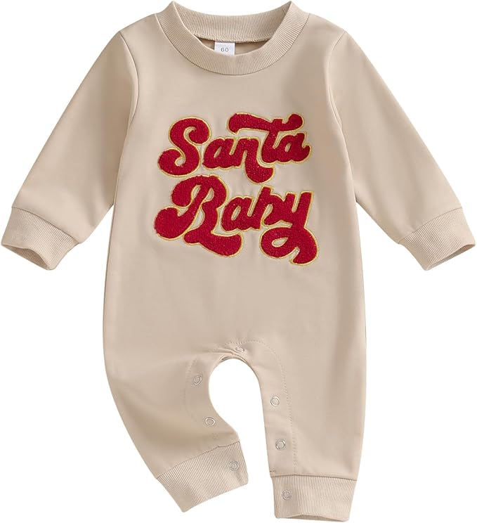 Loalirando Combinaison de Noël Bébé Unisexe à Manches Longues, Grenouillère Pyjama de Noël Infantile (0-18 mois) – Image 3