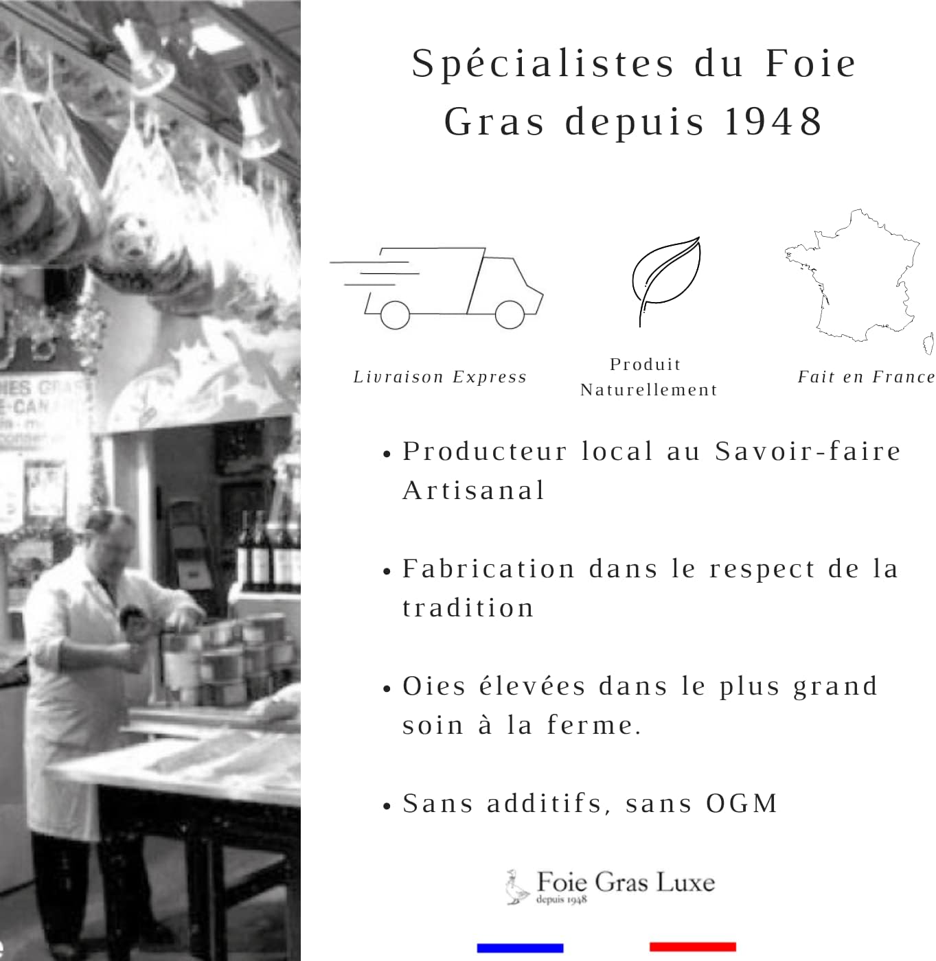 Coffret Foie Gras Confit - Panier Gourmand Coffret Cadeau Sans Alcool - 5 Spécialités de la Ferme au Foie Gras - 100% FR - Sans additifs Sans Conservateurs Sans OGM – Image 5